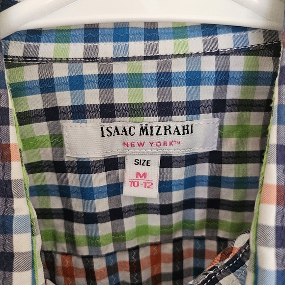 Isaac Mizrahi boys button down Sz M (10/12) - Picture 2 of 2